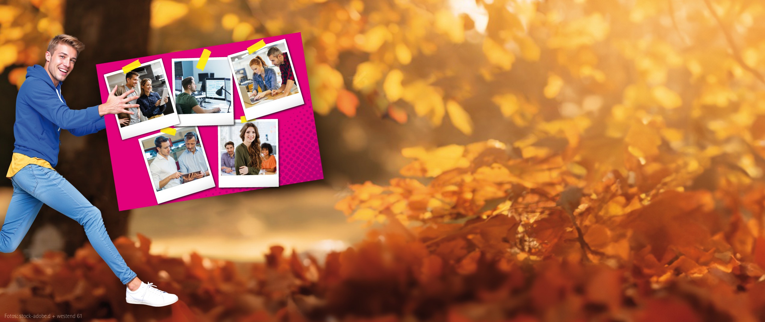 Bild mit springender Person für das Weiterbildungsangebot der Fachwirte