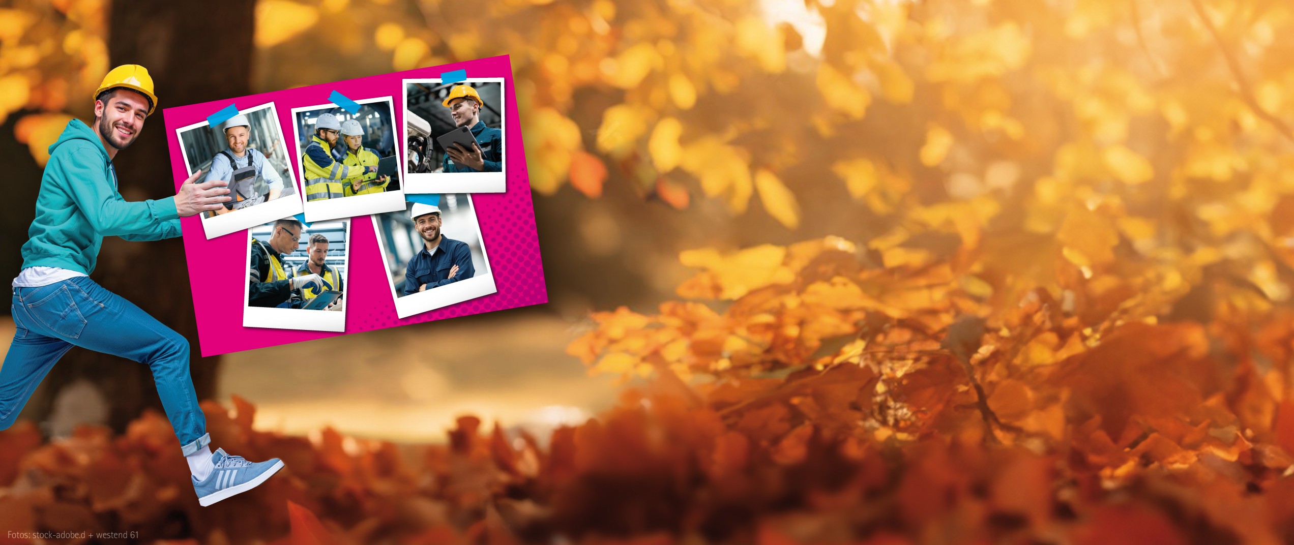 Springende Person. Bild genutzt für den Lehrgang Industriemeister Metall